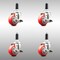 Service Caster 3 Inch 316SS Red Poly Swivel 1-1/8 Inch Expanding Stem Caster Set Brake SCC SCC-SS316EX20S314-PPUB-RED-TLB-118-4 - alternate 1